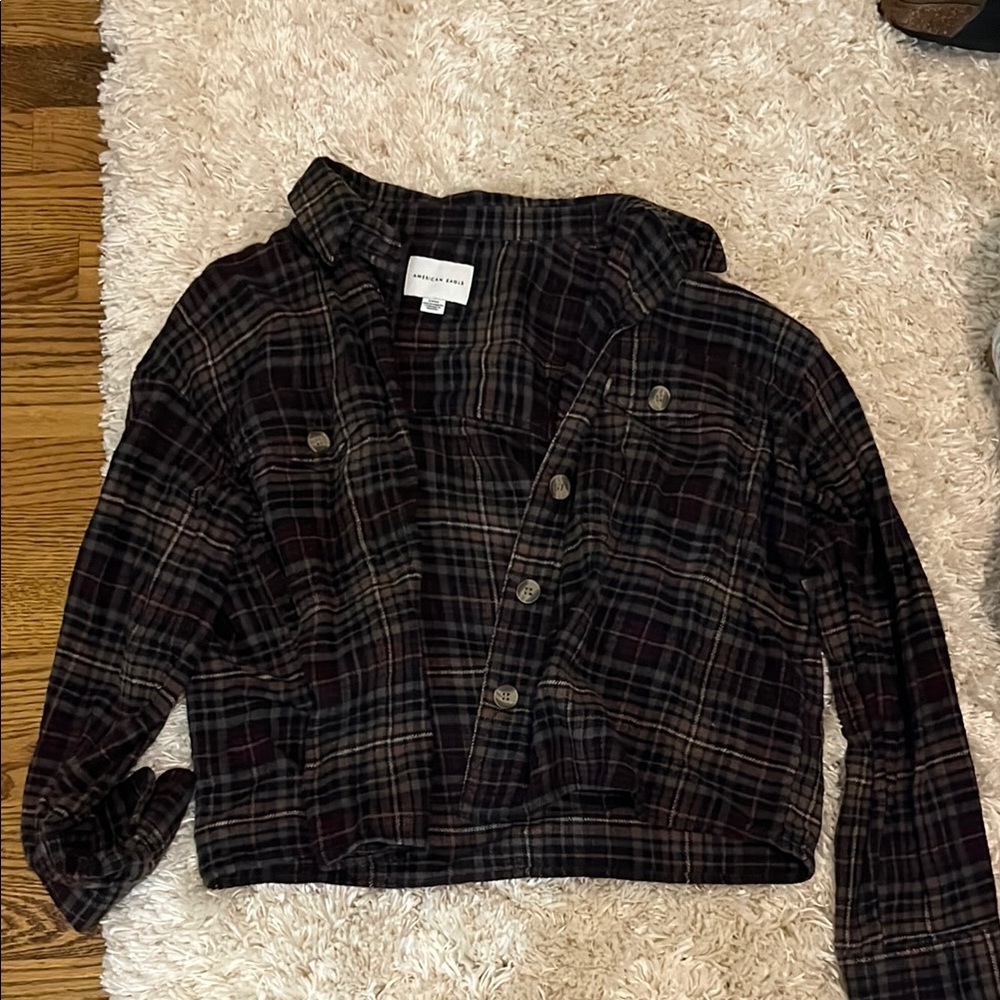 Urban Outfitters Dark Plaid Button-Up